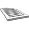 Ekena Millwork Quarter Round Top Right Surface Mount PVC Gable Vent w/ 2"W x 1-1/2"P Brickmould Frame, 16"W x 28"H GVPQR16X2802SF - alternate 2